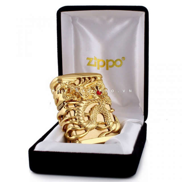 Bật lửa Zippo chính hng rồng vàng quấn xung quanh