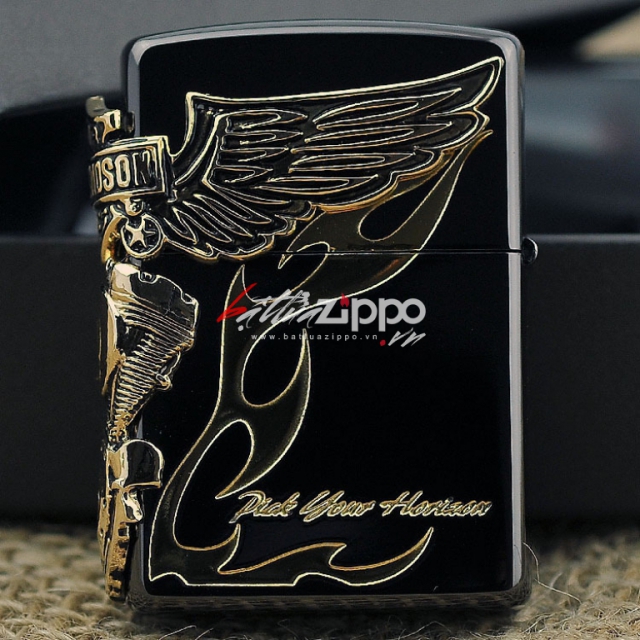 Bật lửa Zippo chính hãng đen phiên bản giới hạn Harley Davidson