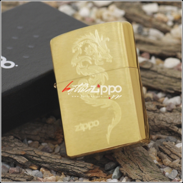 Bật lửa Zippo chính hãng đồng khắc rồng mẫu 006