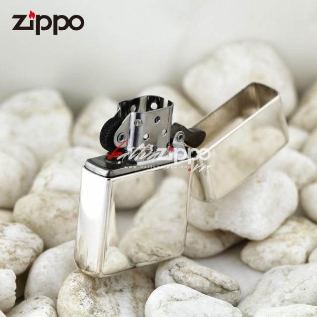 Bật lửa zippo chính hãng phiên bản Armor bạc nguyên khối