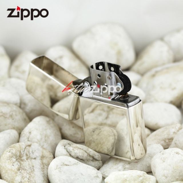 Bật lửa zippo chính hãng phiên bản Armor bạc nguyên khối