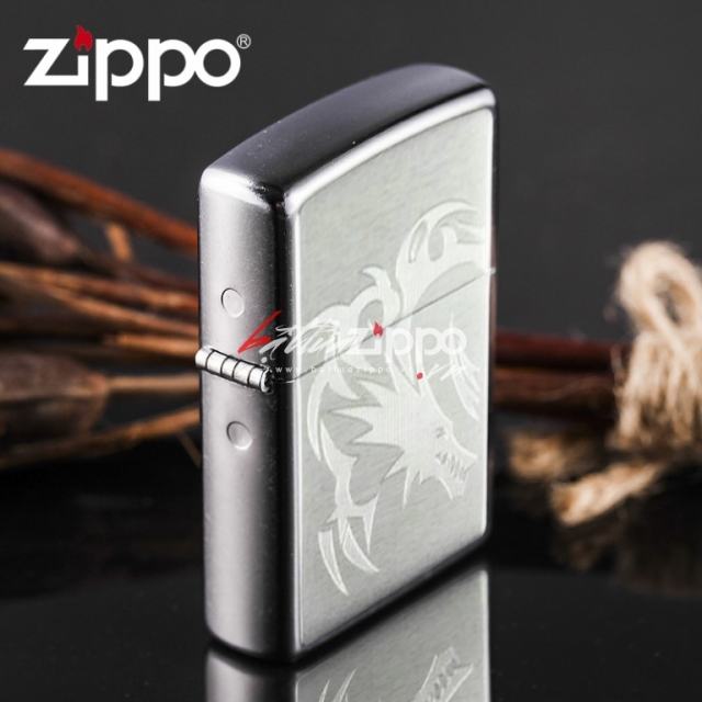 Bật lửa Zippo chính hãng bạc khắc rồng