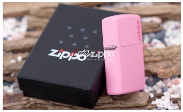Bật Lửa Zippo chính hãng mầu Hồng nhạt tinh tế nhẹ nhàng