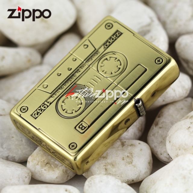 Bật lửa Zippo chính hãng Đồng nguyên khối phiên bản băng cassette 1932
