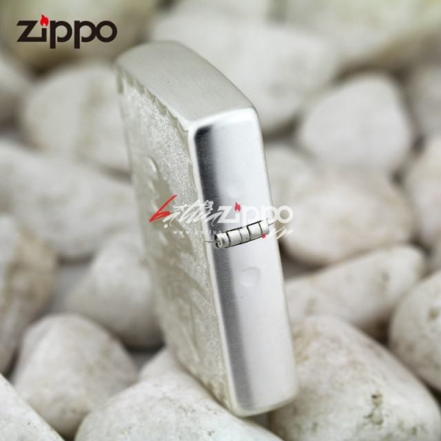 Bật lửa Zippo chính hãng bạc nguyên khối khắc hình ông Thọ