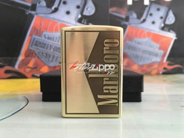 Bật lửa Zippo đồng khắc Marlboro phiên bản giới hạn