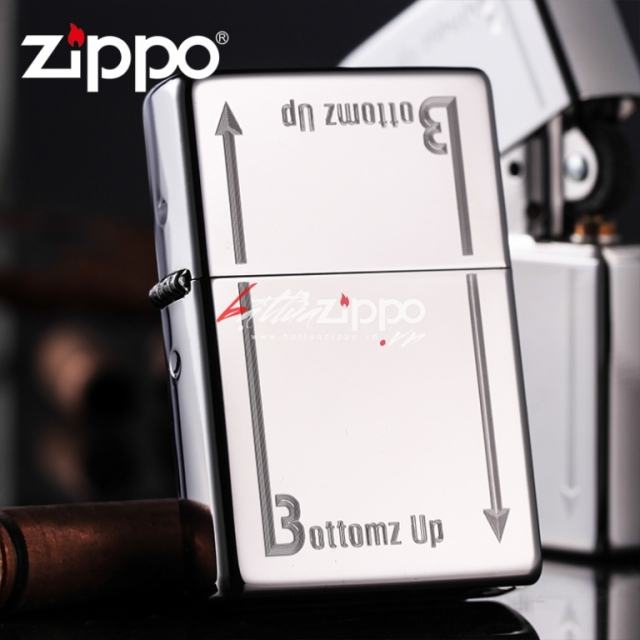 Bật lửa Zippo chính hãng 2 mộc Bottomz Up