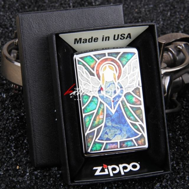 Bật lửa Zippo Mỹ in 3D bản màu Angel