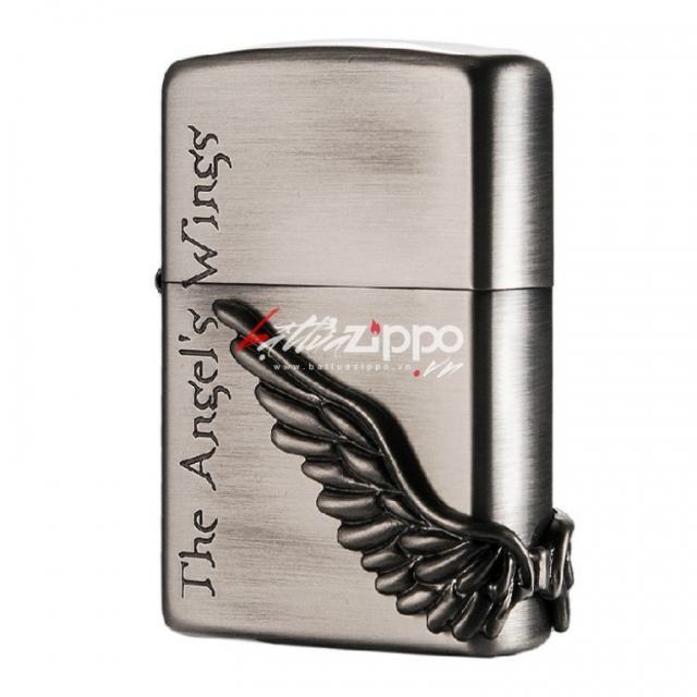 Bật lửa ZIppo Angel Wings phiên bản đen
