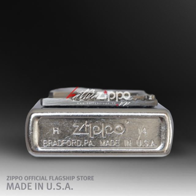 Bật lauwr Zippo phiên bản Châu Âu khắc chữ Zippo vát chéo