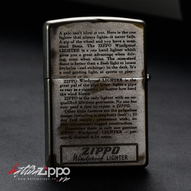 Bật lửa Zippo đồng nguyen khối phiên bản cũ khắc Zippo Lighter Windproof