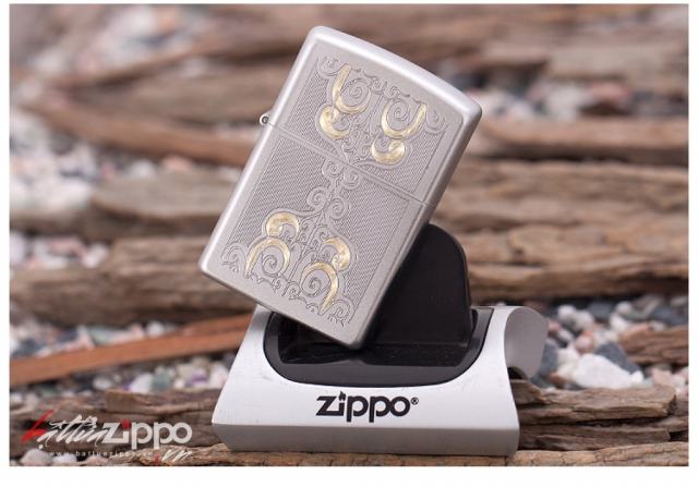 Bật lửa Zippo Original Reel vàng