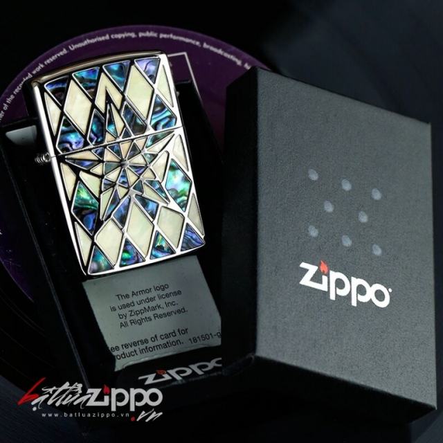 Bật lửa Zippo Windproof Japan ngôi sao giáp mặt ngọc