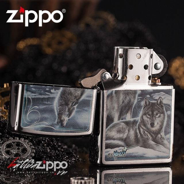Bật lửa Zippo phiên bản Genuine American sói tuyết