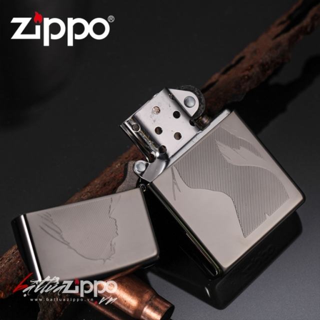 Bật lửa Zippo phiên bản  Black Beauty đen bóng