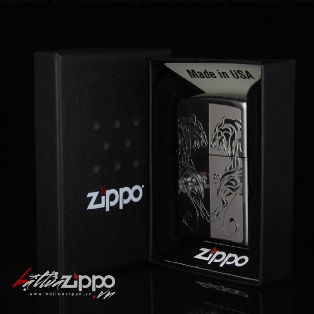 Bật lửa Zippo phiên bản khắc song hổ