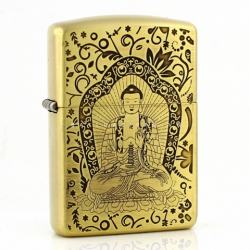 Bật lửa Zippo chất liệu đồng khắc Đức Phật Thích Ca Mâu Ni - Mã SP: ZPC0026