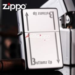Bật lửa Zippo chính hãng 2 mộc Bottomz Up - Mã SP: ZPC1231