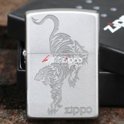 Bật lửa Zippo chính hãng bạc khắc hổ - Mã SP: ZPC0208