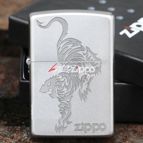 Bật lửa Zippo chính hãng bạc khắc hổ