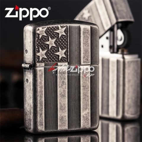 Bật lửa Zippo chính hãng khắc cờ Mỹ