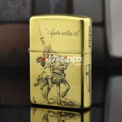 Bật lửa Zippo chính hãng đồng khắc Crusades - Mã SP: ZPC0264