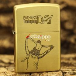 Bật lửa Zippo chính hãng đồng nhẹ khắc ngày của bố vô cùng ý nghĩa