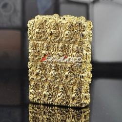 Bật lửa zippo chính hãng đúc tượng phật nổi mạ vàng - Mã SP: ZPC0107
