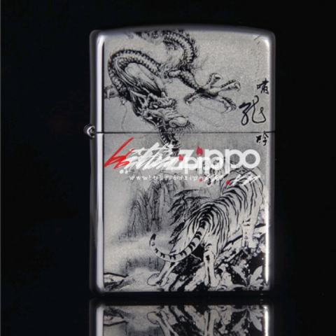 Bật lửa Zippo chính hãng hình đấu chiến Rồng Hổ