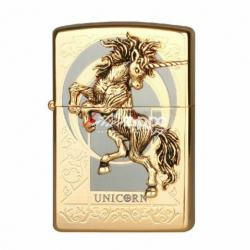 Bật lửa zippo chính hãng họa tiết ngựa dũng mãnh phiên bản Hàn Quốc của Golden Unicorn - Mã SP: ZPC0164