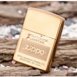 Bật lửa Zippo chính hãng in logo Zippo đầu - Mã SP: PC0198