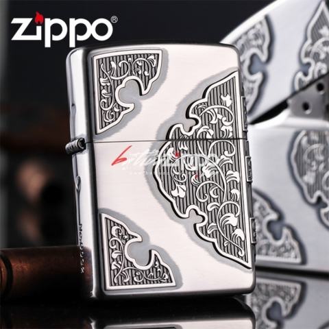 Bật lửa Zippo chính hãng khắc hoa văn hai bên phiên bản giới hạn