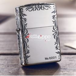 Bật lửa Zippo chính hãng khắc hoa văn xung quanh phiên bản giới hạn - Mã SP: BL00463