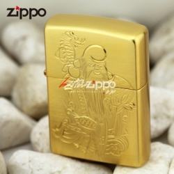 Bật lửa Zippo chính hãng xi vàng khắc hình ông Thọ - Mã SP: BL00453