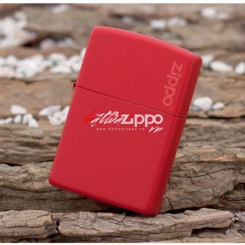 Bật Lửa Zippo Màu Đỏ Bạc Đô