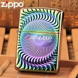 Bật lửa Zippo màu khắc hoa văn xoáy - Mã SP: ZPC0376