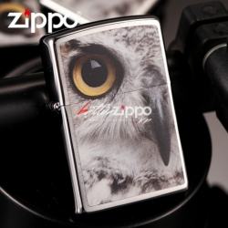 Bật lửa Zippo Mỹ in hình mắt cú - Mã SP: BL00474