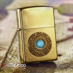Bật lửa Zippo phiên bản Sapphire vàng xước - Mã SP: BL00754